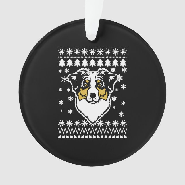 Adorno Camisa de Navidades Pastores de Australia (Anverso)