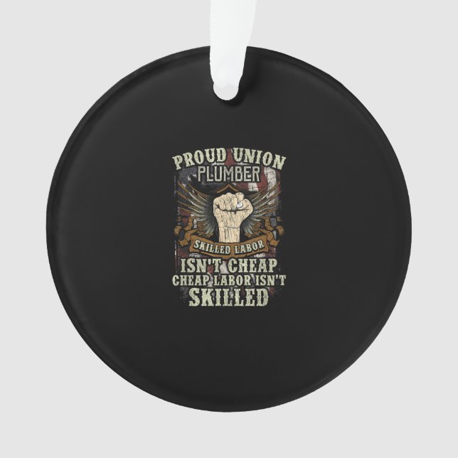 Adorno Camisa de plomero de la Unión: El trabajo con buen (Anverso)