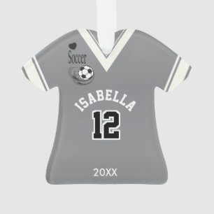 Adorno Camisa gris del fútbol