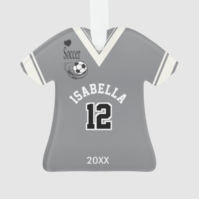 Adorno Camisa gris del fútbol (Reverso)