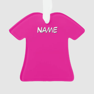 Adorno Camisa Rosa Personalizada Con Nombre