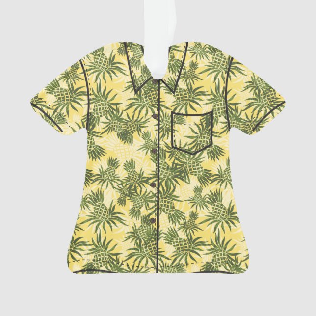Adorno Camisa Tropical Pineapple Camo Hawái Aloha (Anverso)