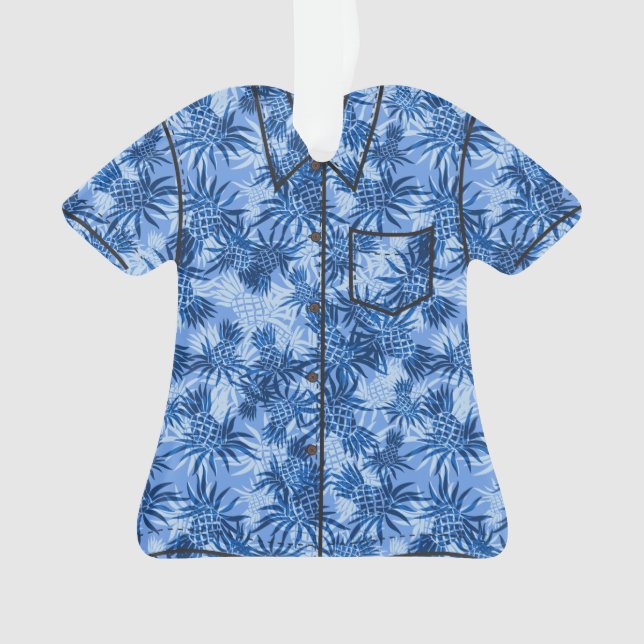 Adorno Camisa Tropical Pineapple Camo Hawái Aloha (Anverso)