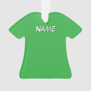 Adorno Camisa verde con nombre personalizado