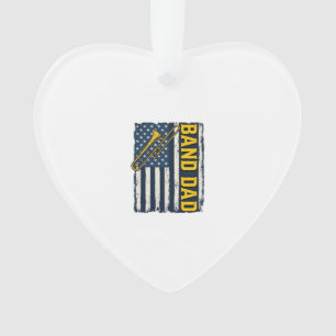 Adorno Camisa Vintage de Trombón Bandera Americana Papá d