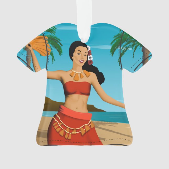 Adorno Camisas hawaianas Vintage Mele Kalikimaka Aloha (Reverso)