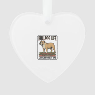 Adorno Camiseta Amante del Bulldog Arte de Perro Grabado 