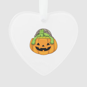 Adorno Camiseta clásica de Halloween de tortuga calabaza_