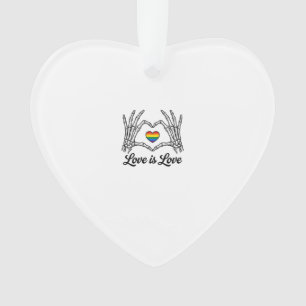 Adorno Camiseta Corazón Arcoíris Manos Esqueleto El Amor