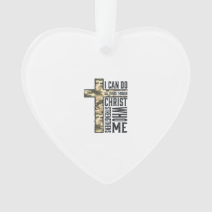 Adorno Camiseta Cristiana Cruz de Fe Puedo Hacer Todas la