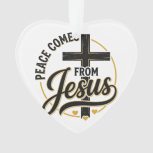 Adorno Camiseta Cruz Cristiana Jesús Es La Paz