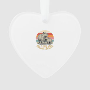 Adorno Camiseta Daddybara Capybara Dad Vintage Atardecer_