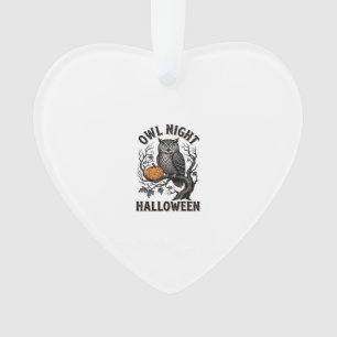 Adorno Camiseta de búho de Halloween Diseño de fiesta de 