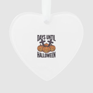Adorno Camiseta de Cuenta Regresiva de Halloween Diseño d