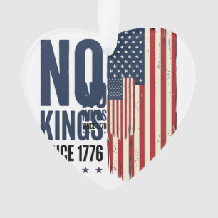 Adorno Camiseta de diseño de bandera patriótica sin reyes