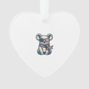 Adorno Camiseta de diseño de grabado vintage de koala pat
