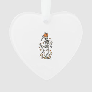 Adorno Camiseta de Esqueleto de Calabaza Arte de Huesos B