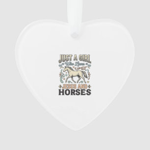 Adorno Camiseta De Fe Vintage De Caballo Chica Jesús Y Ca
