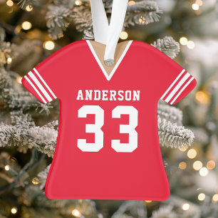 Adorno Camiseta de fútbol personalizada roja