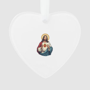 Adorno Camiseta de grabado vintage de Jesús del Sagrado C