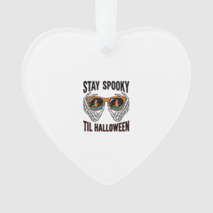 Adorno Camiseta de Halloween de esqueleto con gafas de br