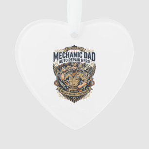 Adorno Camiseta de mecánico del día del padre Dad diverti