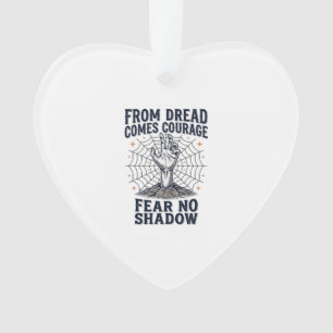 Adorno Camiseta de motivación de terror con cita de coraj