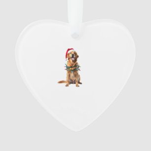 Adorno Camiseta de perro de Navidad, Golden retriever Pa 