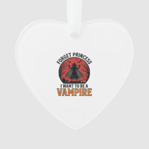 Adorno Camiseta de Princesa Vampiro Espeluznante Retro Di