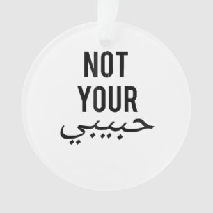 Adorno Camiseta de protesta femenina no tu Habibi Gi