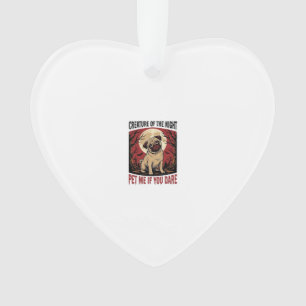 Adorno Camiseta de Pug de Halloween con Cementerio Espelu
