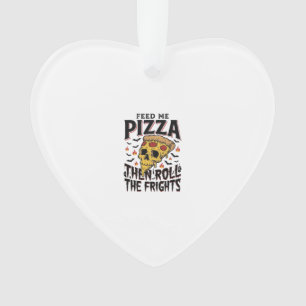 Adorno Camiseta de terror de pizza grabado vintage noche 