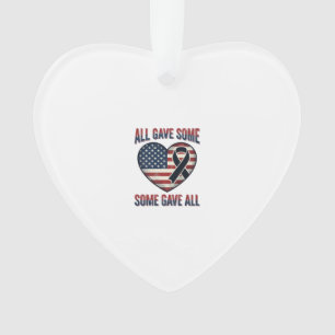 Adorno Camiseta de veterano con cinta de corazón conmemor