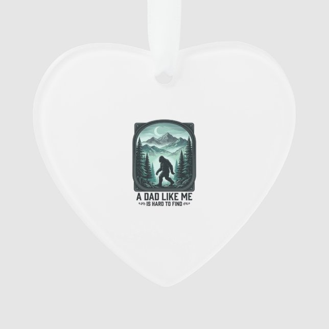 Adorno Camiseta divertida de Papá Bigfoot con grabado vin (Anverso)