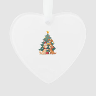 Adorno Camiseta divertida del árbol de Navidad del perro