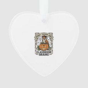 Adorno Camiseta escolar vintage de calabaza búho para mae