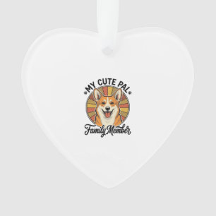 Adorno Camiseta Familia Corgi Diseño Vintage Amante Masco