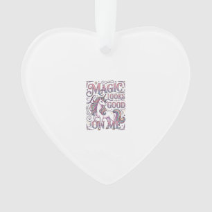 Adorno Camiseta gráfica de moda con magia de unicornio pa
