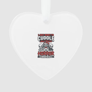 Adorno Camiseta Gráfica Vintage de Terror Lindo para Acur
