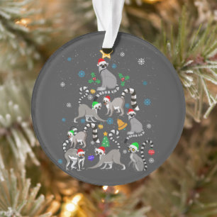 Adorno Camiseta navideña Lemur Navidad Árbol Navidad Navi