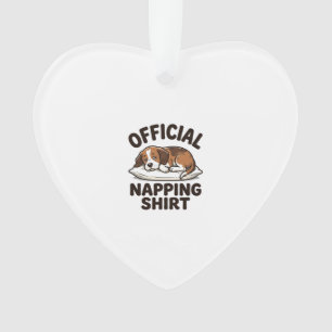 Adorno Camiseta Oficial para Dormir Diseño Antiguo Perro