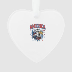 Adorno Camiseta Patriótica Águila Vintage América 1776_