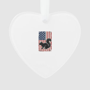 Adorno Camiseta Patriótica de Ardilla de Bandera American