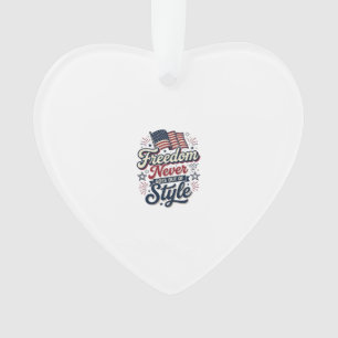 Adorno Camiseta Patriótica Libertad Nunca Pasa De Moda De