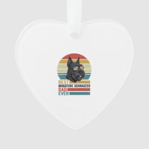 Adorno Camiseta Patriótica Vintage de Papá Schnauzer Mini