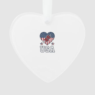 Adorno Camiseta Vector Vintage Corazón Petardo Patriótico
