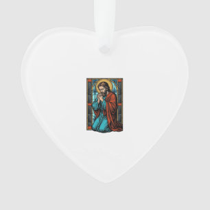 Adorno Camiseta Vectorial de Figura Religiosa Rezando Vin