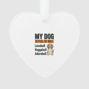 Adorno Camiseta Vintage Divertida Mi Perro Está Lleno de 