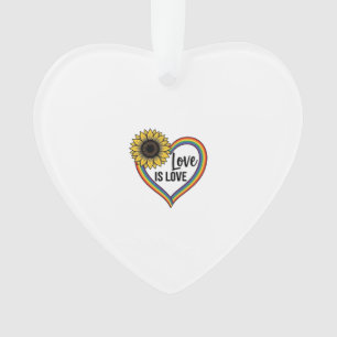 Adorno Camiseta Vintage Vector Corazón de Girasol Amor Es