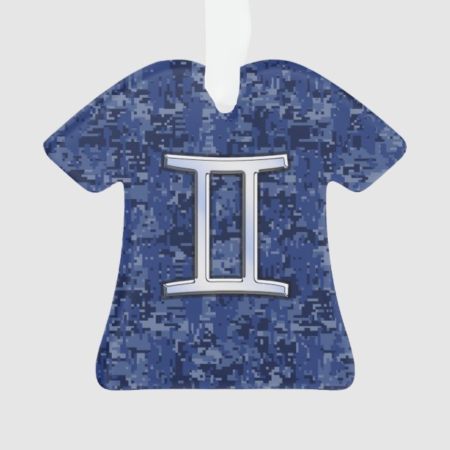 Adorno Camo digital azul de la moderna marina de Rótulo z (Anverso)